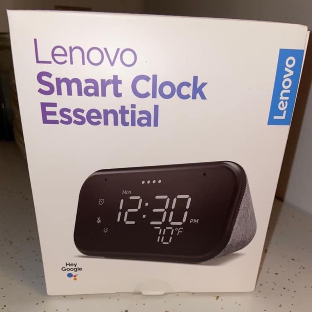 Lenovo alarm clock, with google assistant.
